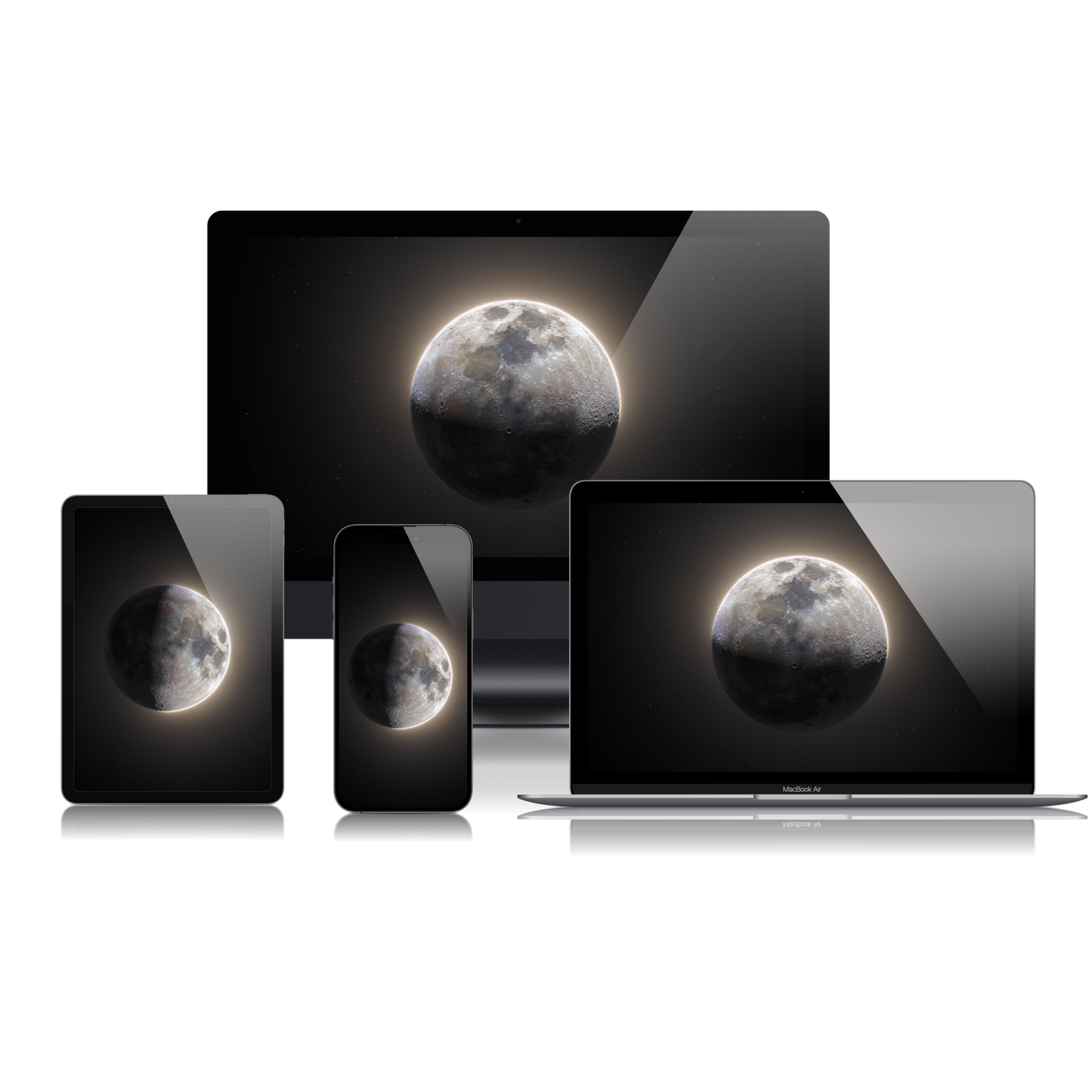 First Quarter Moon of September 23rd 2023 Wallpaper Bundle