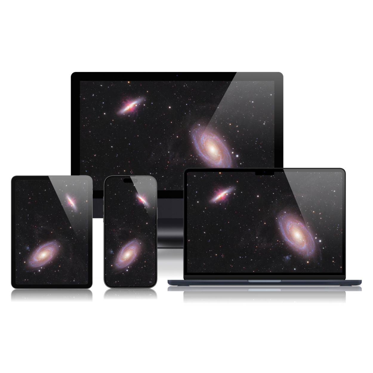 Bode's and Cigar Galaxy April 25th 2025 Wallpaper Bundle