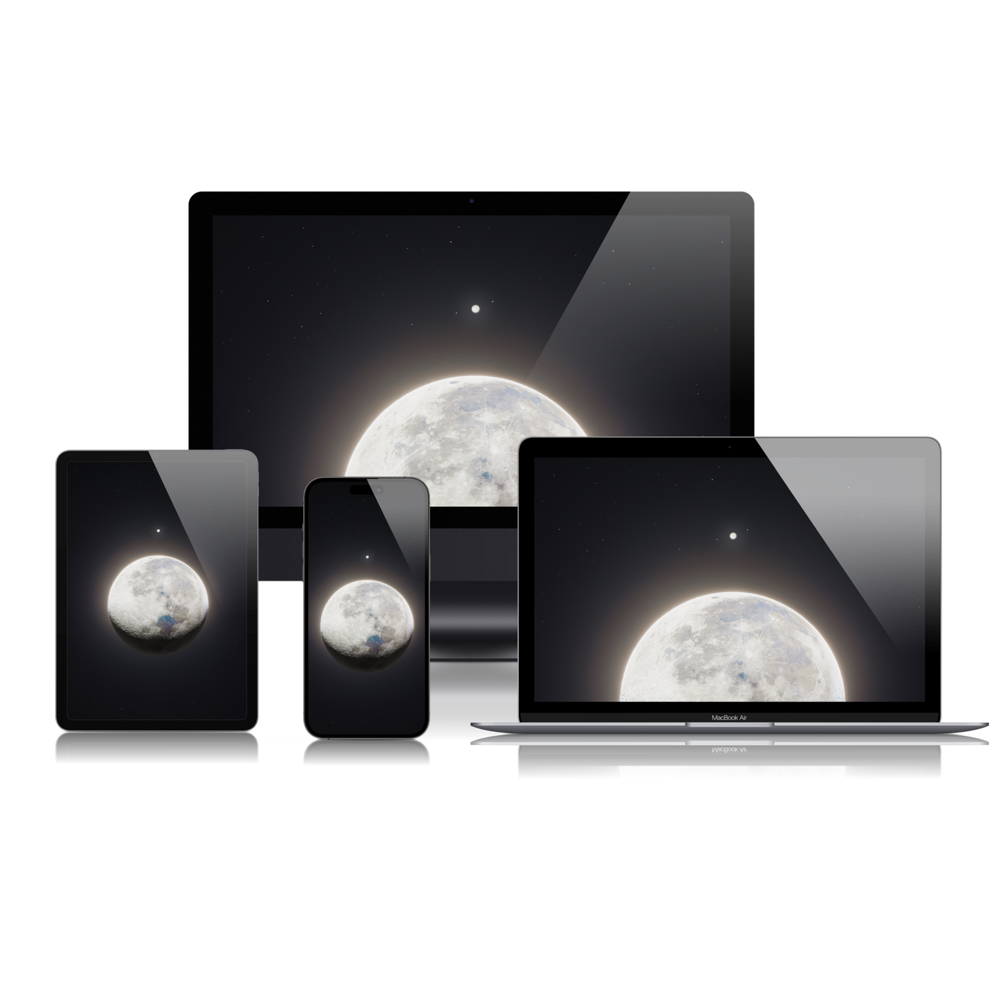 Moon and Jupiter September 3rd 2023 Wallpaper Bundle