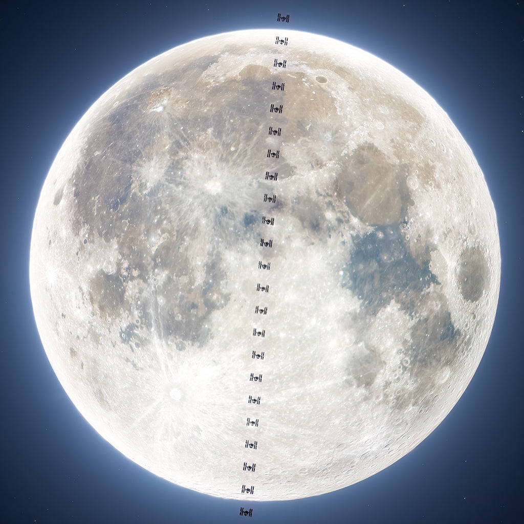 ISS Meets the Snow Moon of February 2024