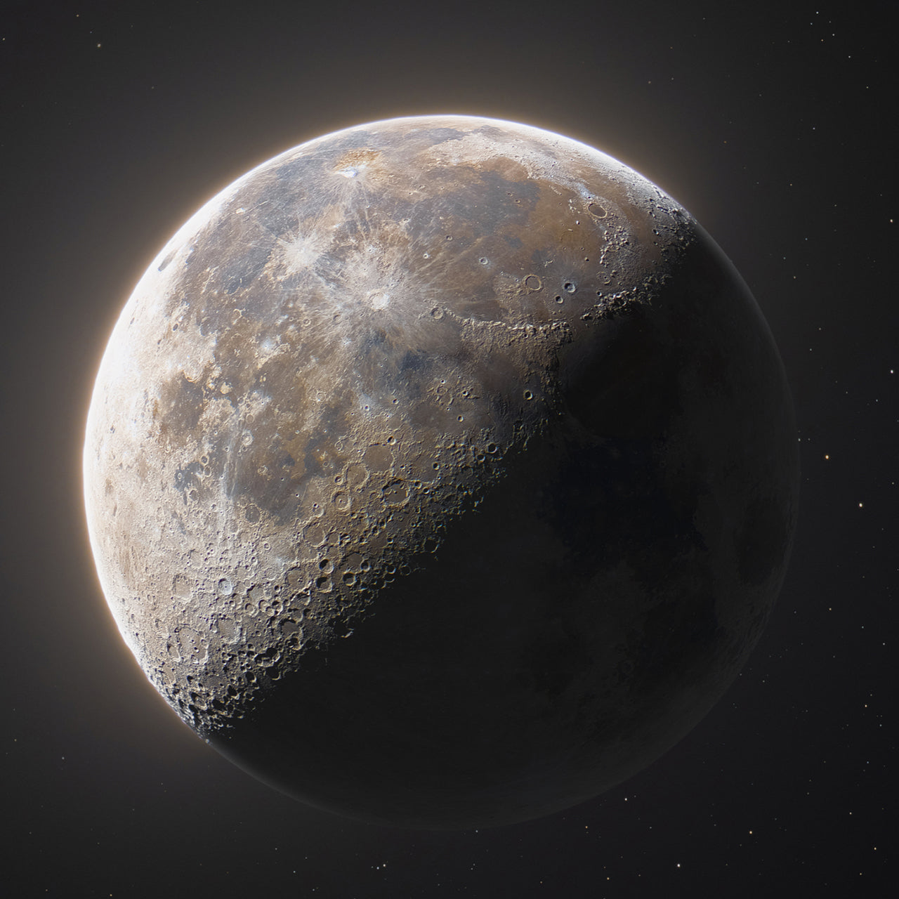 Last Quarter Moon of September 6th 2023 Mobile Wallpaper