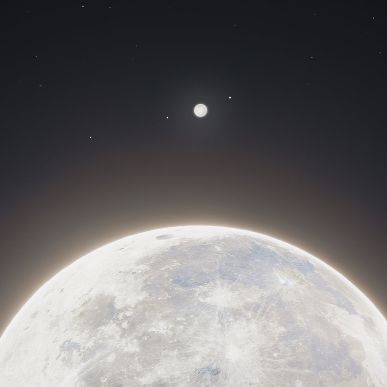 Moon and Jupiter September 3rd 2023 Wallpaper Bundle