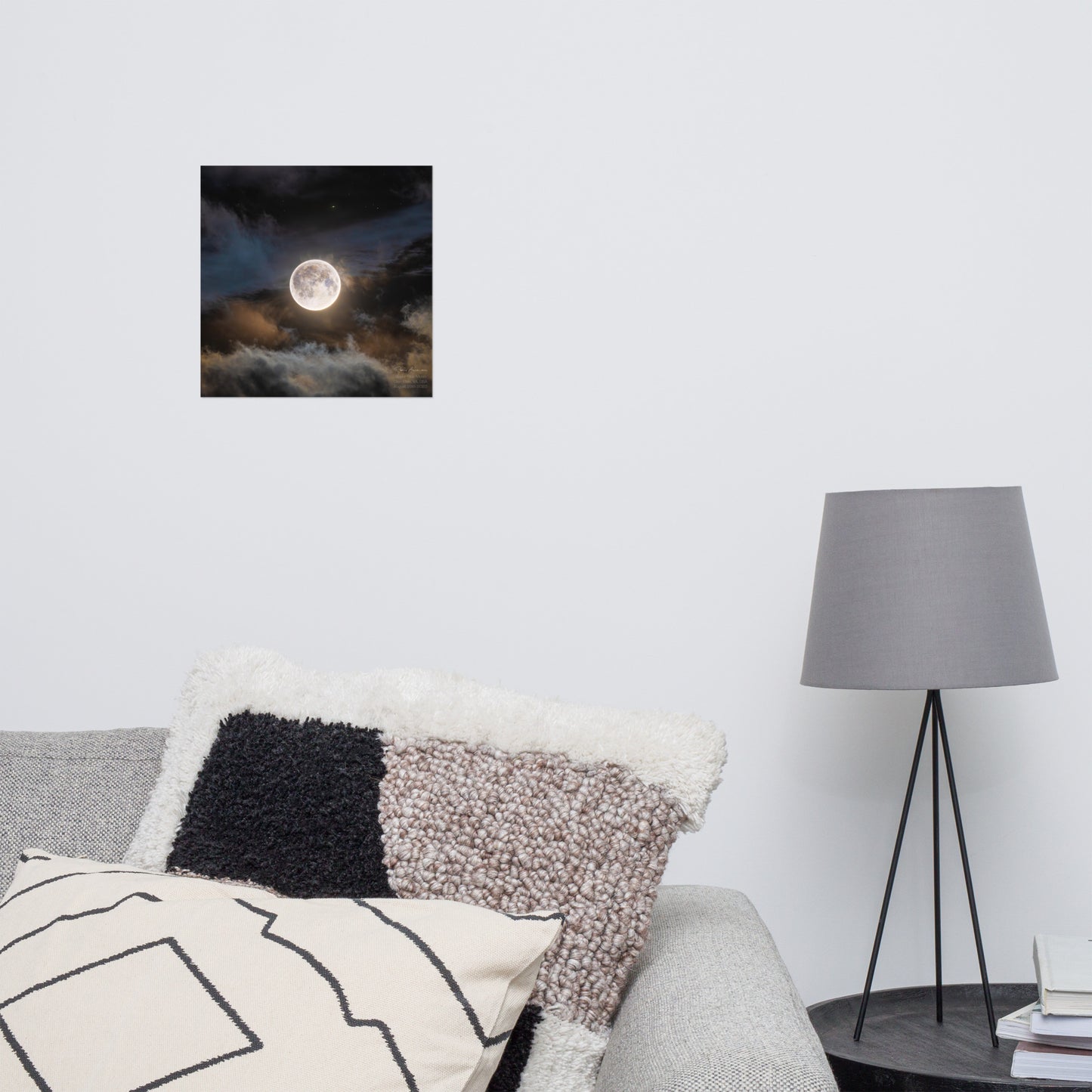 The Super Blue Moon of August 2023 (Composition with Saturn)