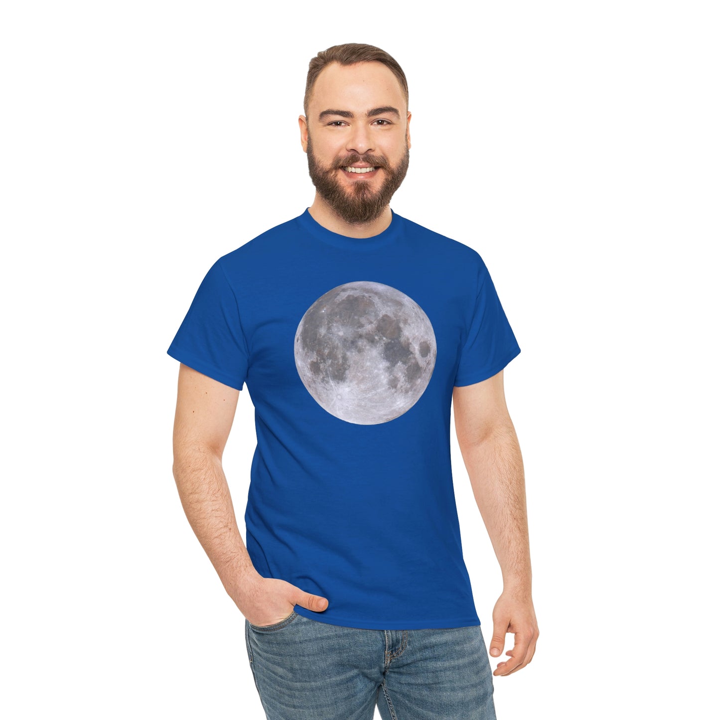Full Moon Astronomy Tshirt - Telescope Back Design