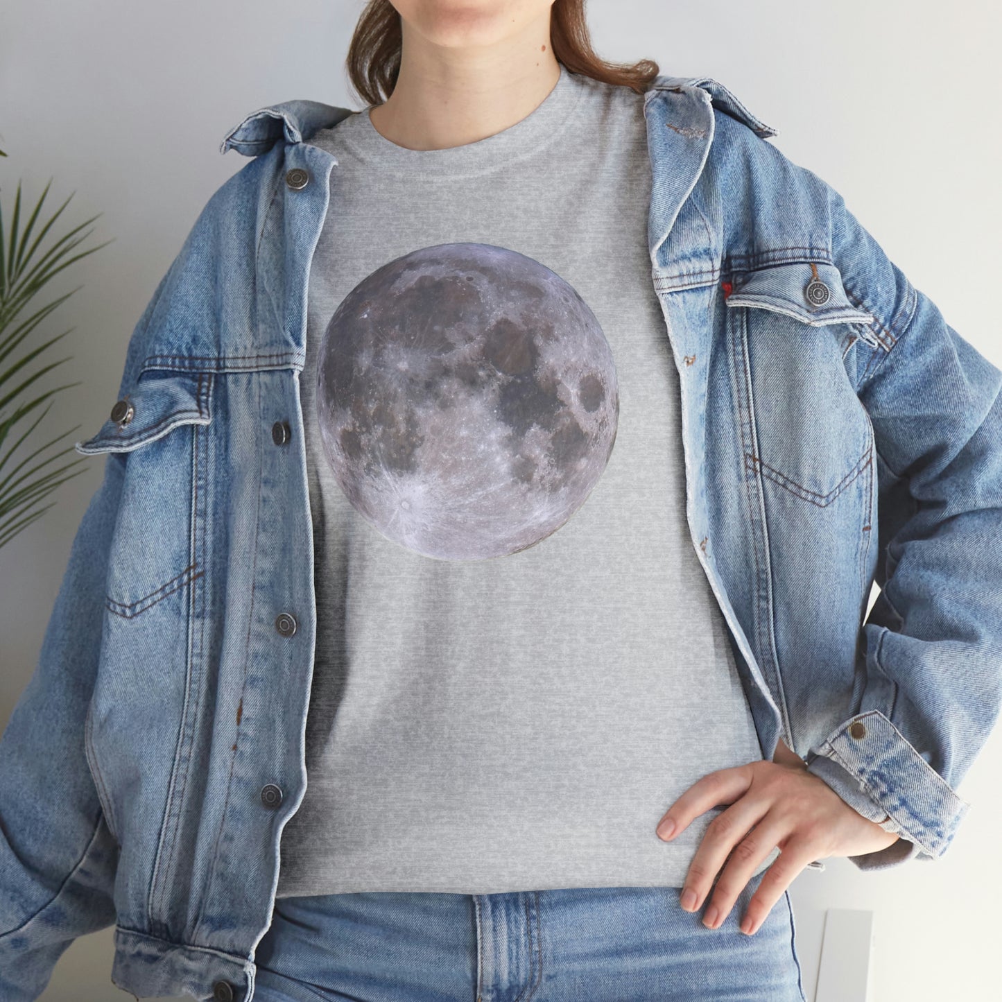 Full Moon Astronomy Tshirt - Telescope Back Design