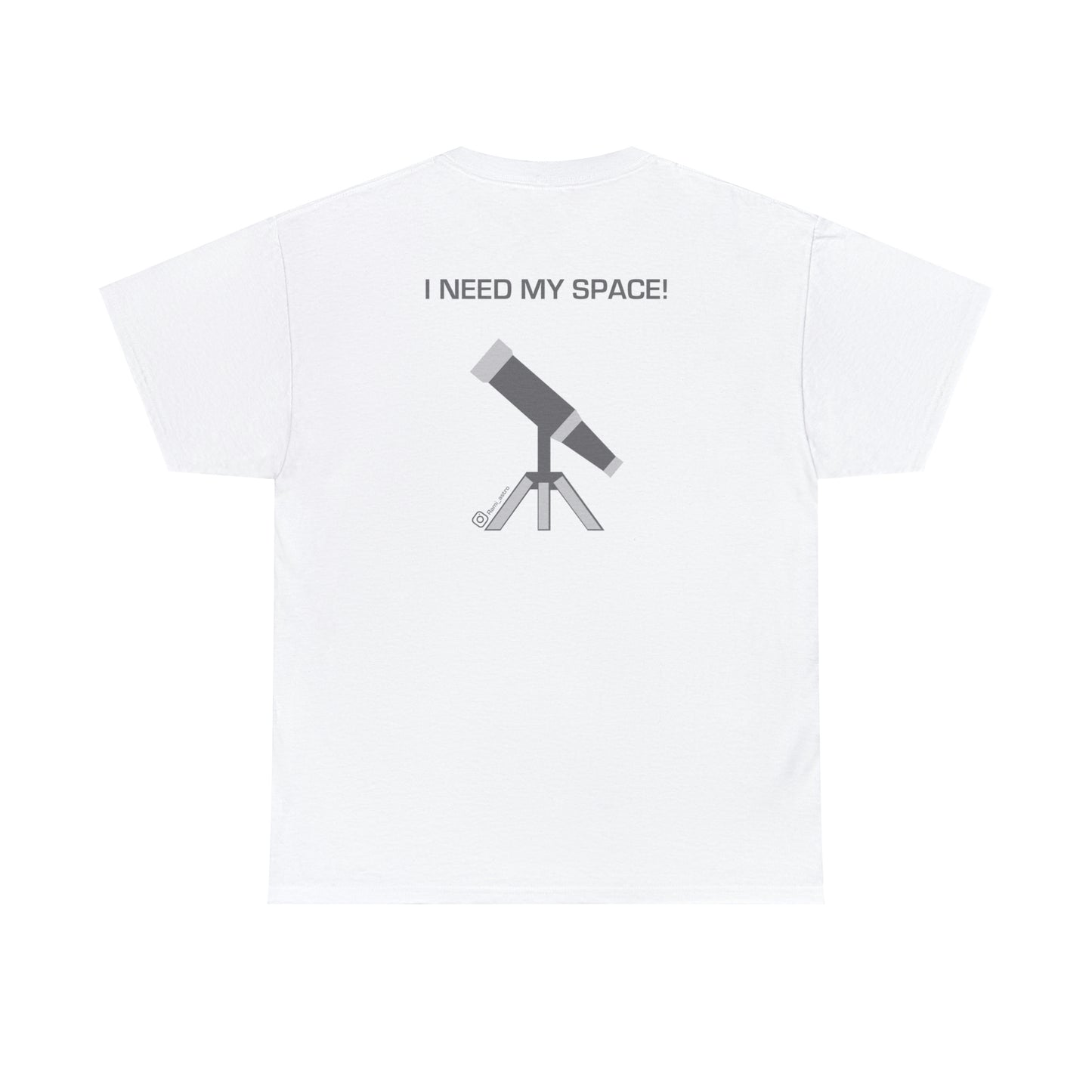 Full Moon Astronomy Tshirt - Telescope Back Design