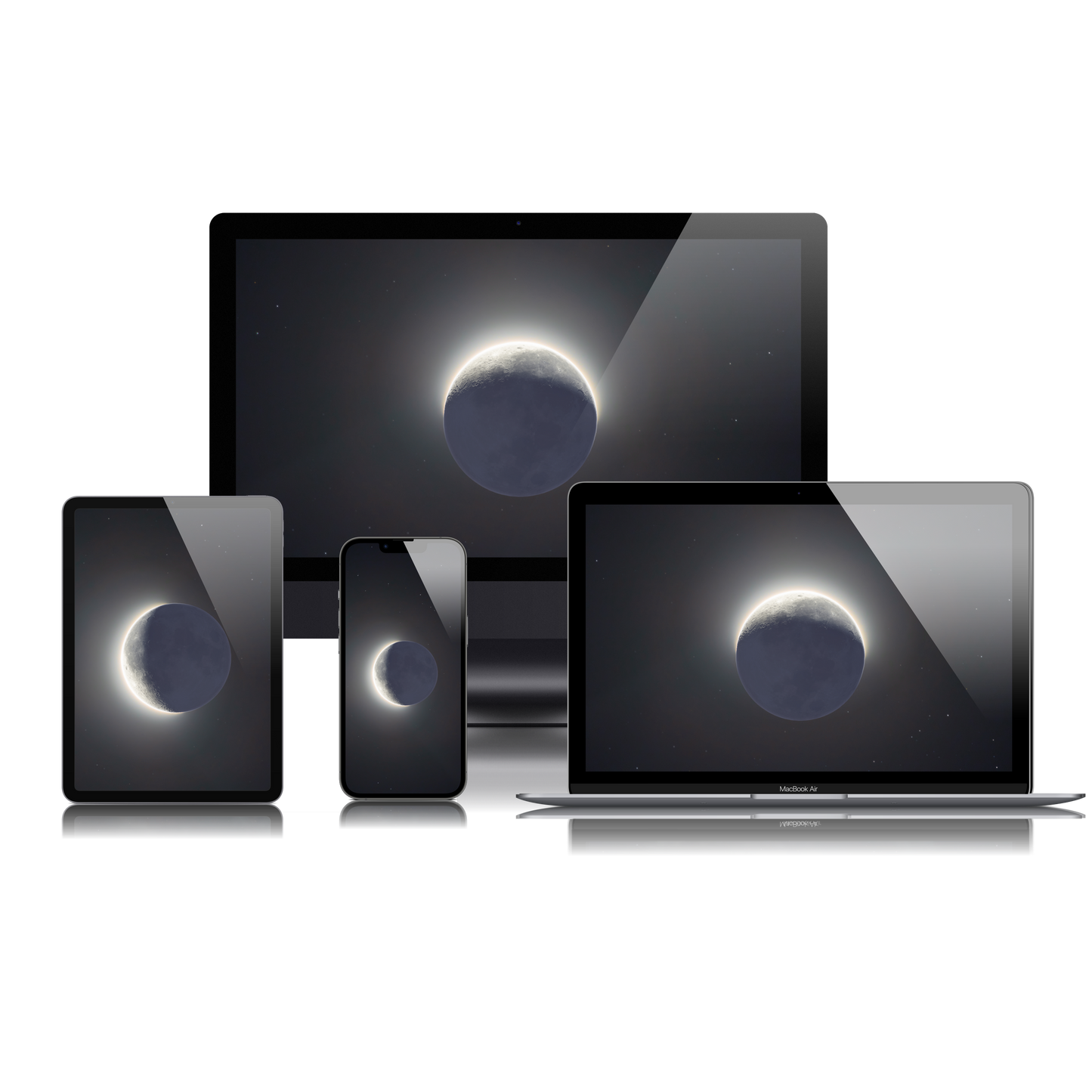Waning Crescent Moon at Dawn Wallpaper Bundle Download