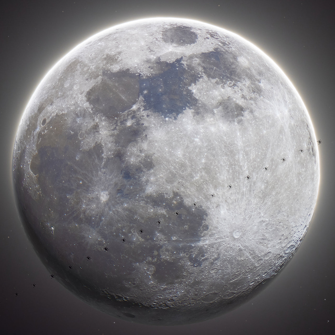 Tiangong Lunar Transit (March 4th 2023) Wallpaper Bundle