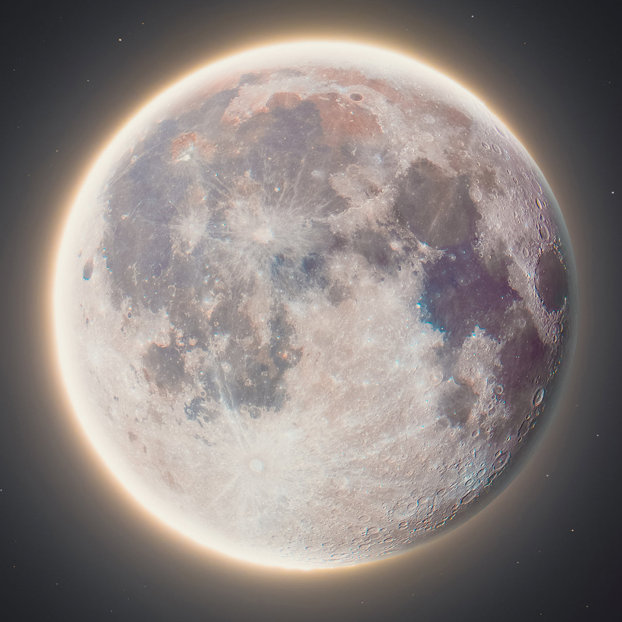 Waning Gibbous Moon (March 8th 2023) Wallpaper Bundle