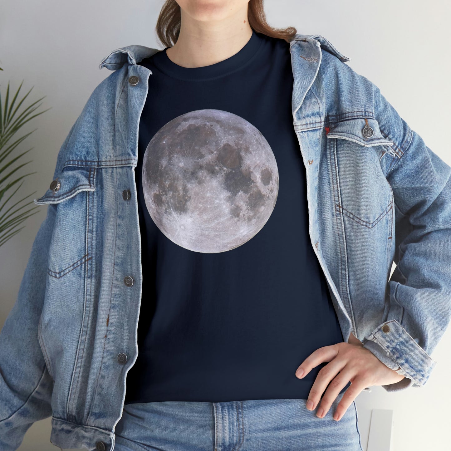 Full Moon Astronomy Tshirt - Telescope Back Design