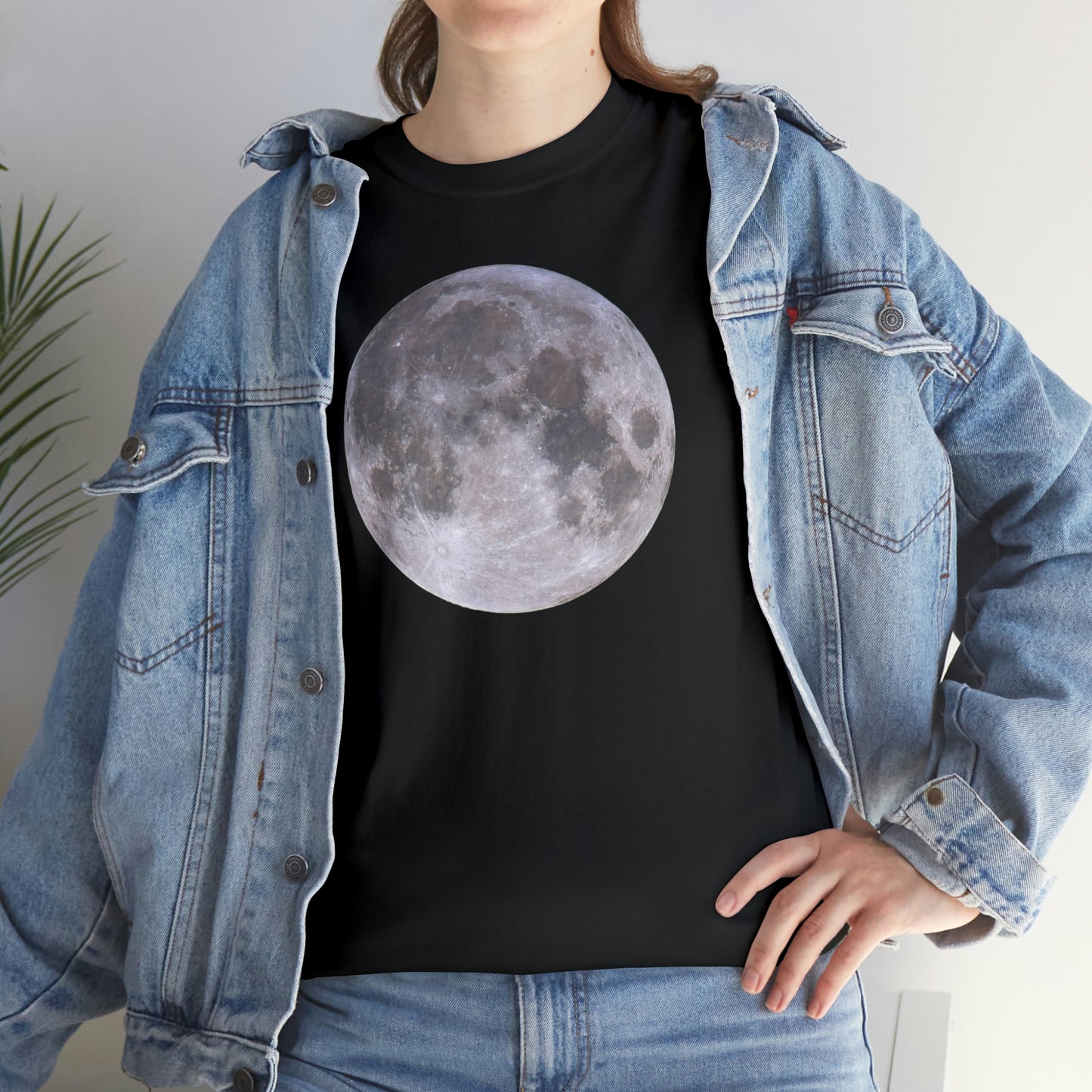 Full Moon Astronomy Tshirt - Telescope Back Design
