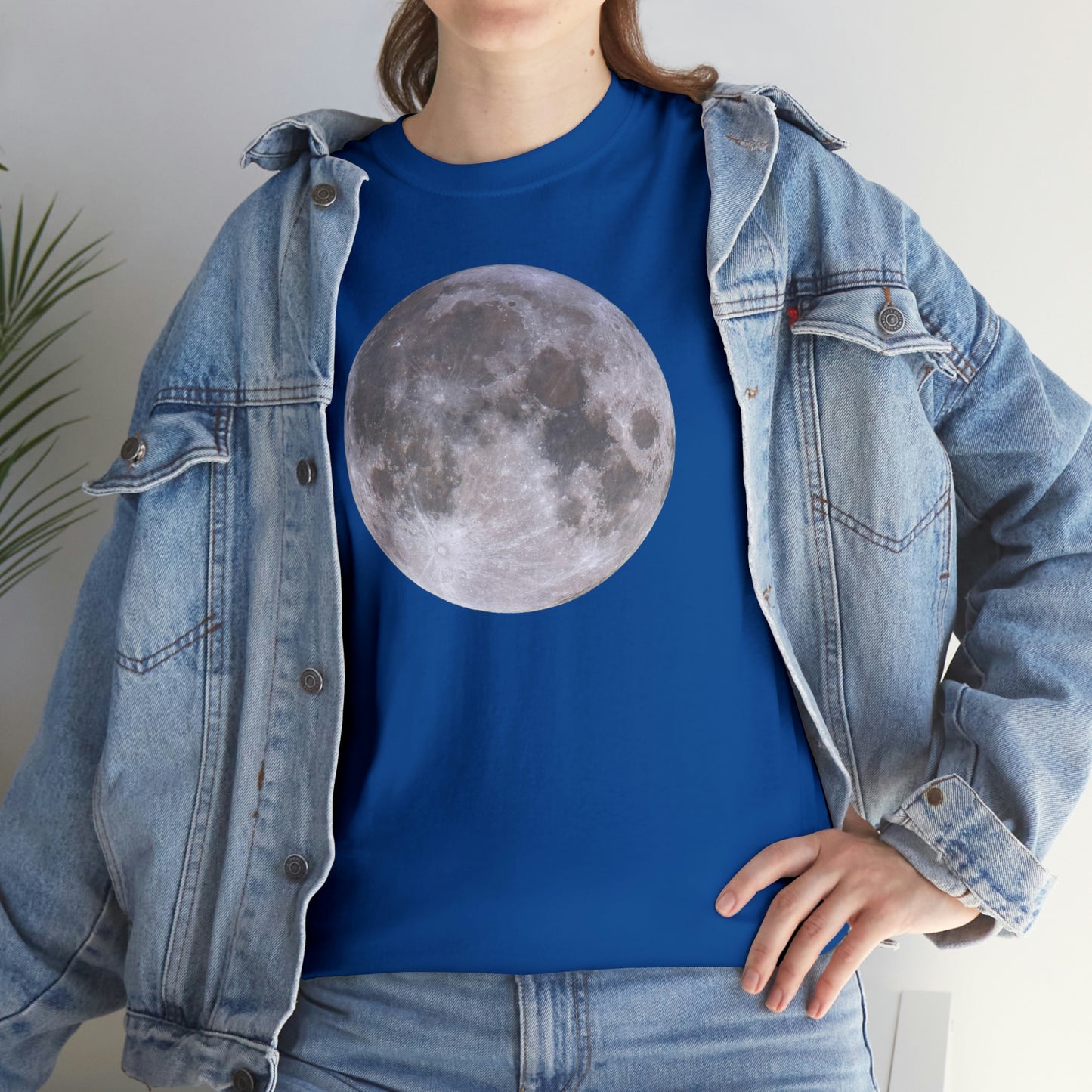Full Moon Astronomy Tshirt - Telescope Back Design