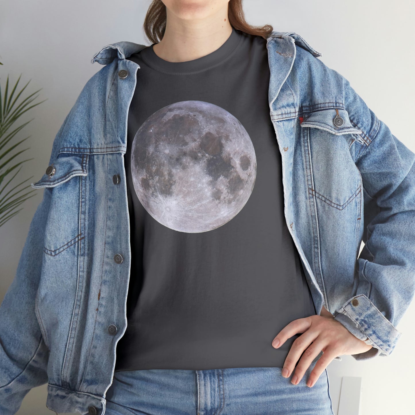 Full Moon Astronomy Tshirt - Telescope Back Design