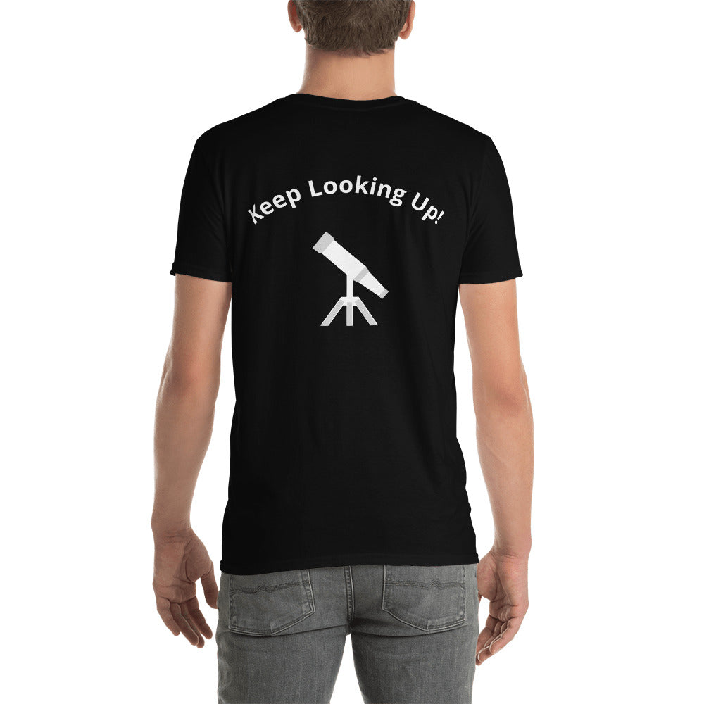 Telescope and Moon Unisex T-Shirt by Rami_astro (No Logo on Sleeve)