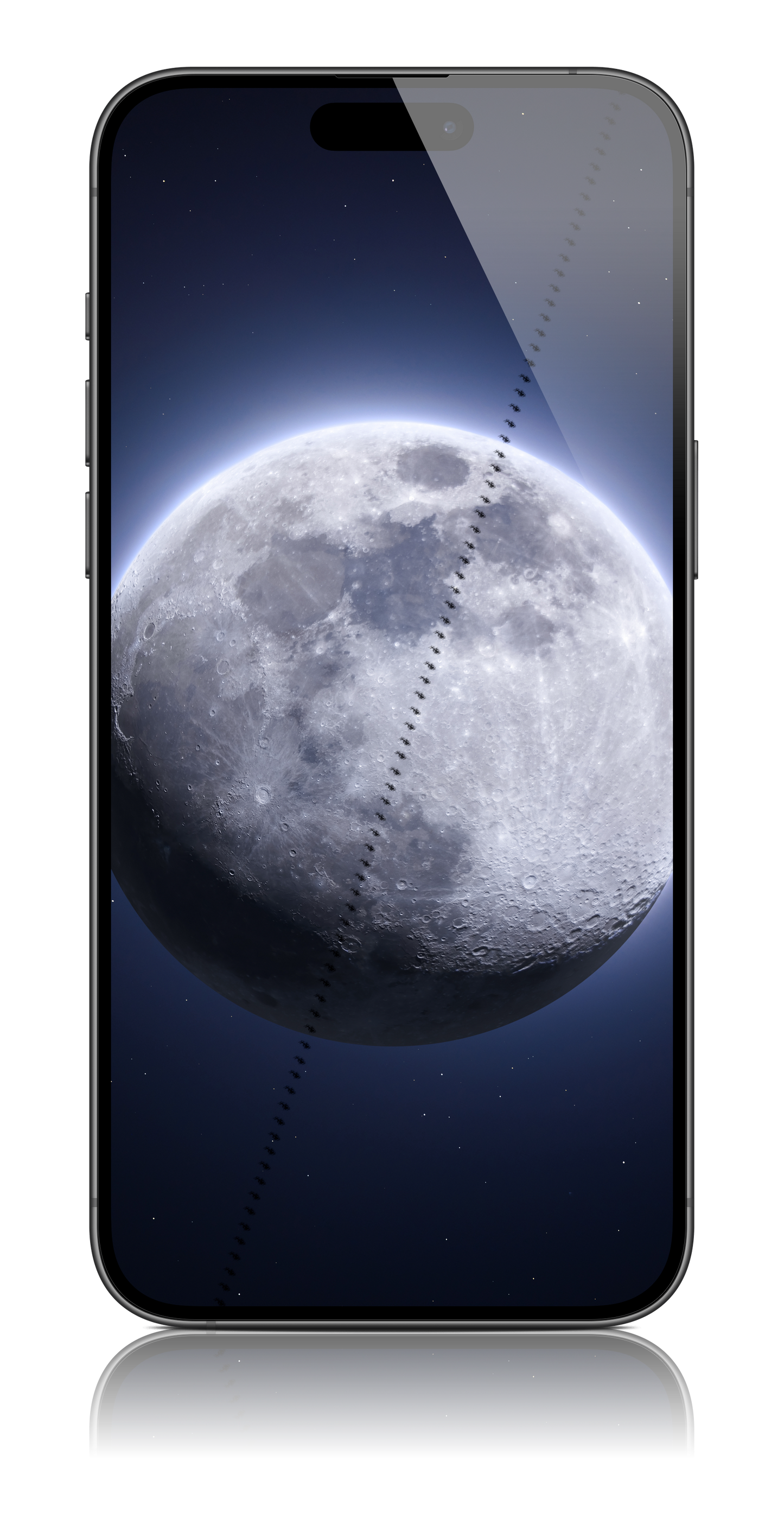 ISS Meets Moon March 21st 2024 Wallpaper Bundle