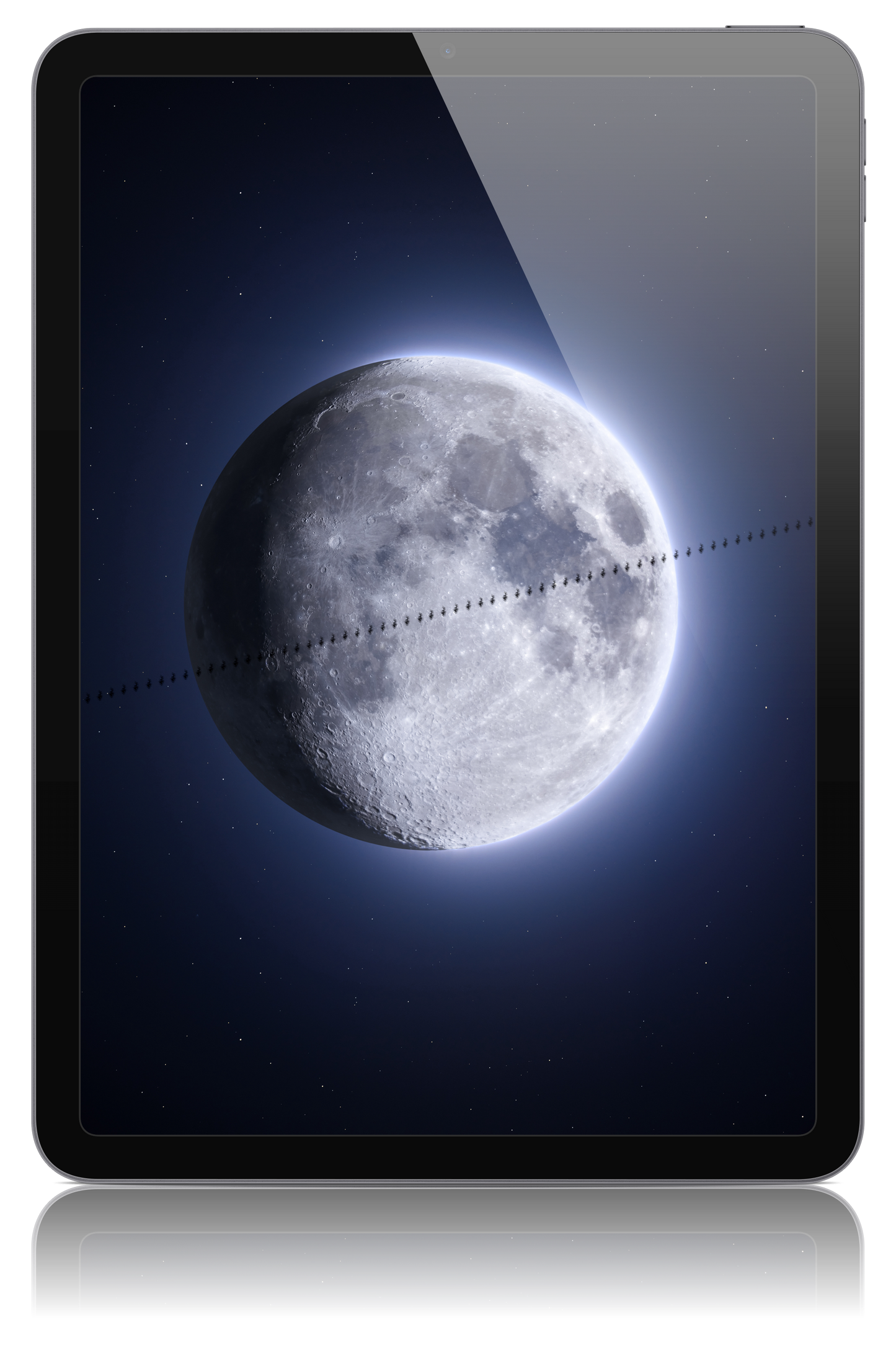 ISS Meets Moon March 21st 2024 Wallpaper Bundle