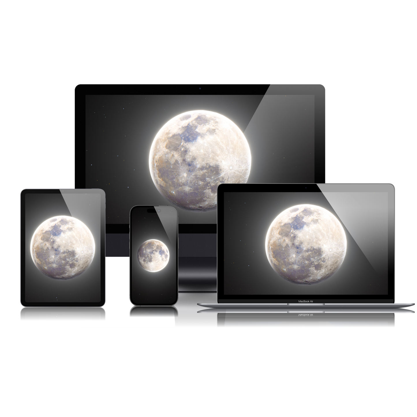 Waxing Gibbous Moon of February 14th 2022 Wallpaper Bundle Download