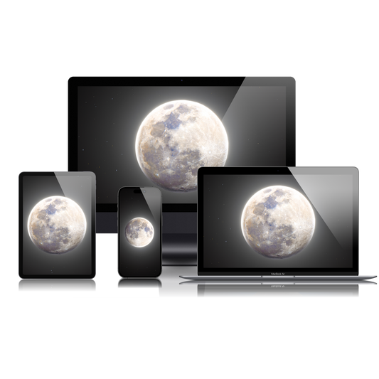 Waxing Gibbous Moon of February 14th 2022 Wallpaper Bundle Download