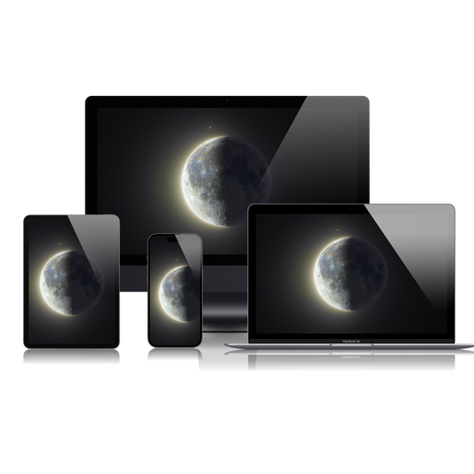 Moon and V Vir Star 5K Wallpaper Bundle