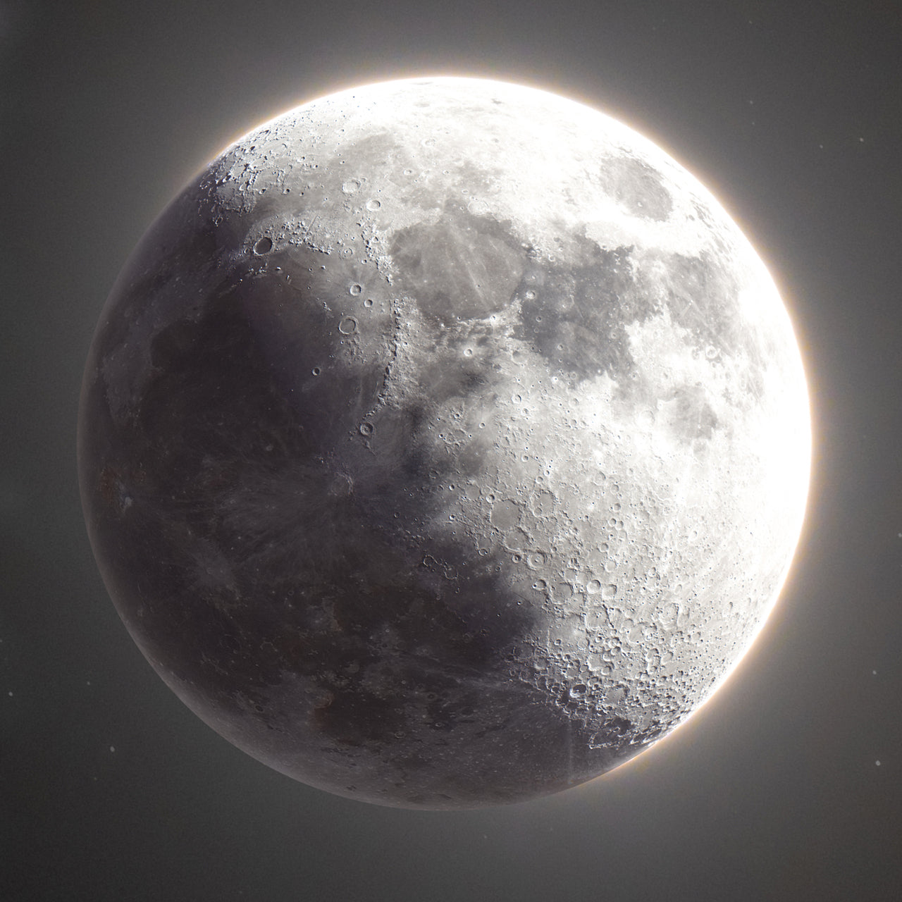 First Quarter Moon September 5th 2022 PC Wallpaper (HDR)