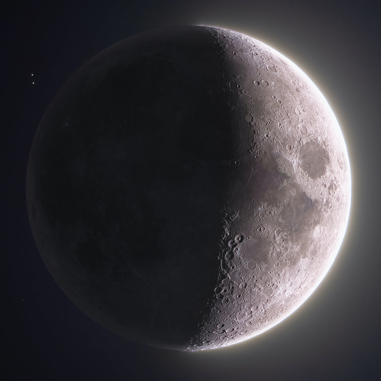 First Quarter Moon (And Jupiter) of December 28th 2022