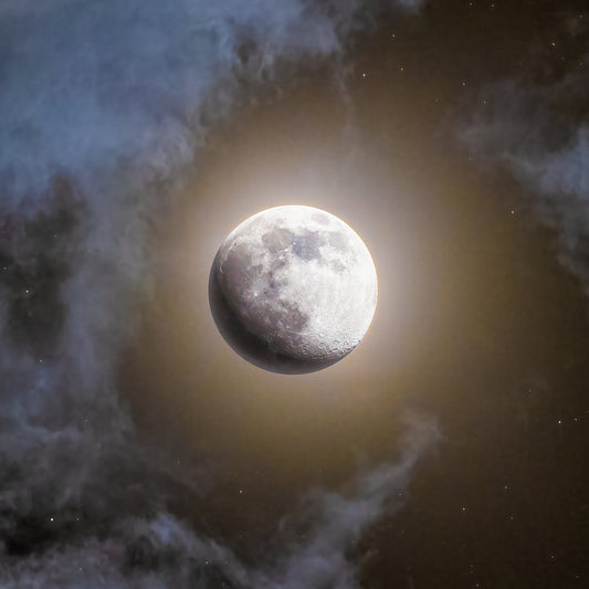 Moon and Thunder (Waxing Gibbous Moon of April 1st 2023)