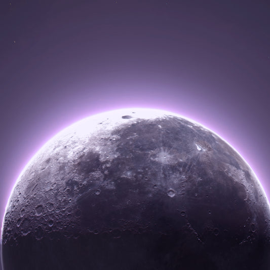 Waning Crescent Moon in Purple Chrome Bundle Download