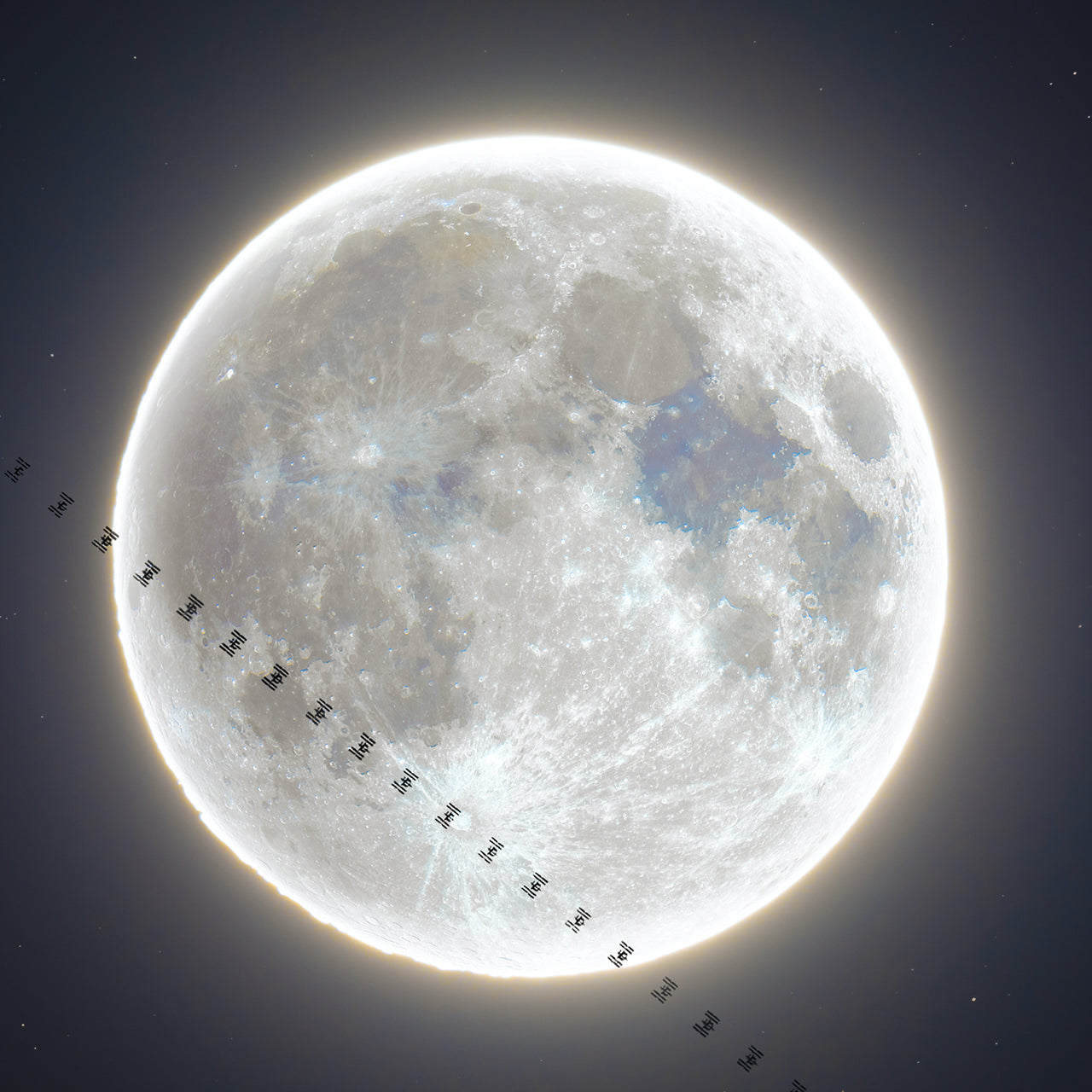ISS Meets Wolf Moon (January 5th 2023) Mobile Wallpaper