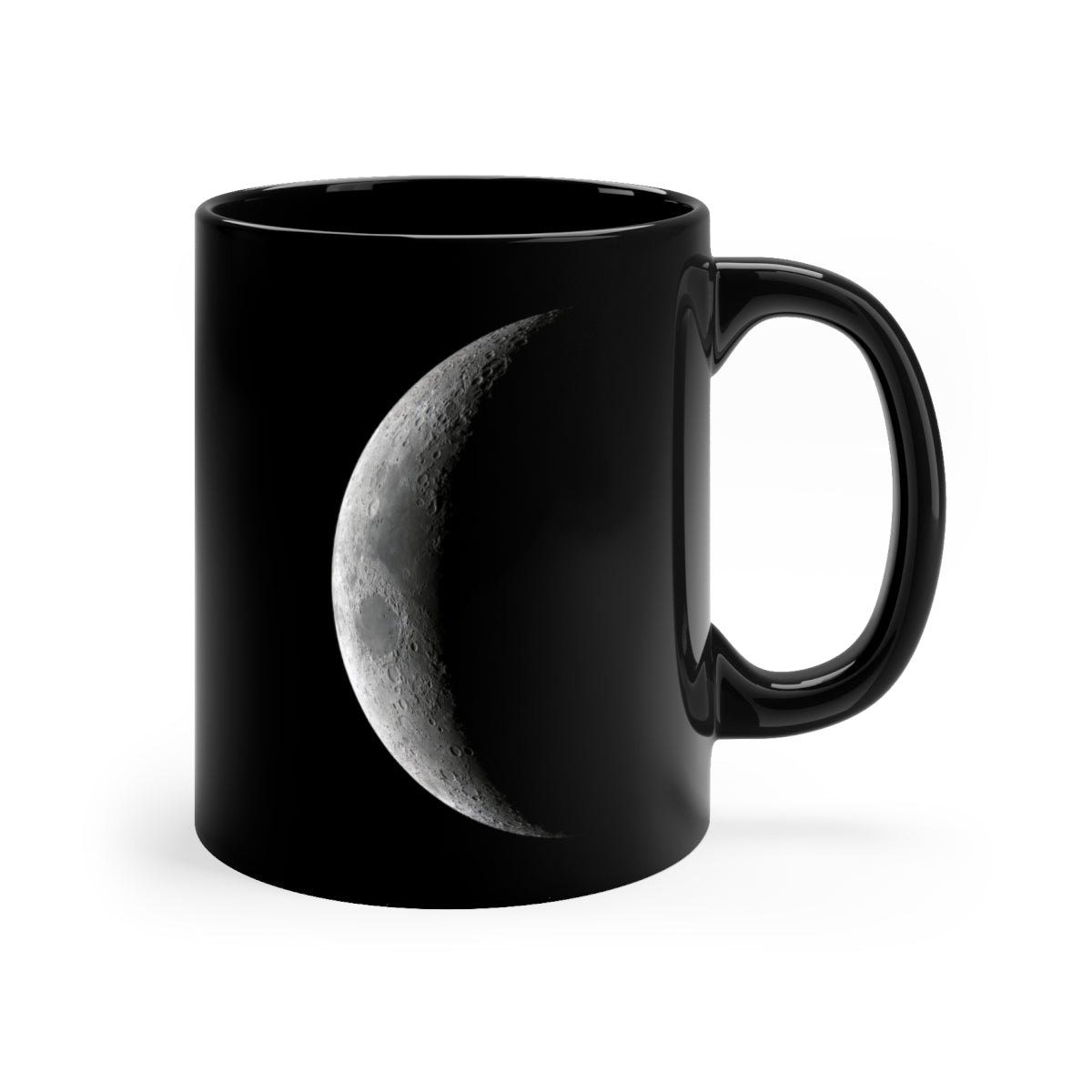 Crescent Moon 11oz Black Mug
