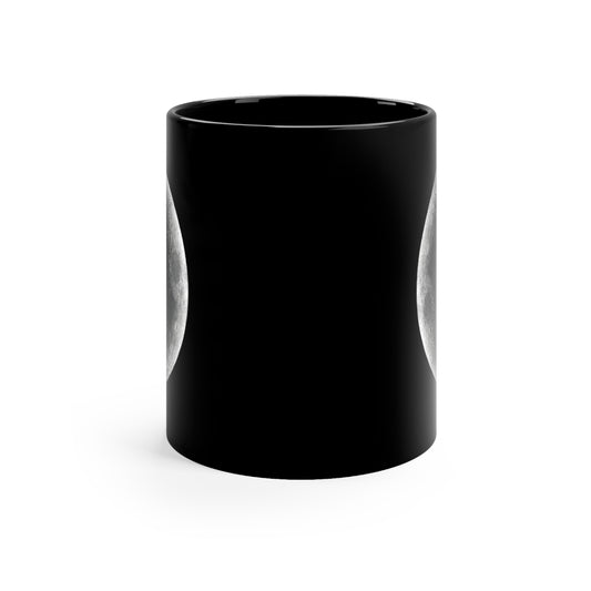 Crescent Moon 11oz Black Mug